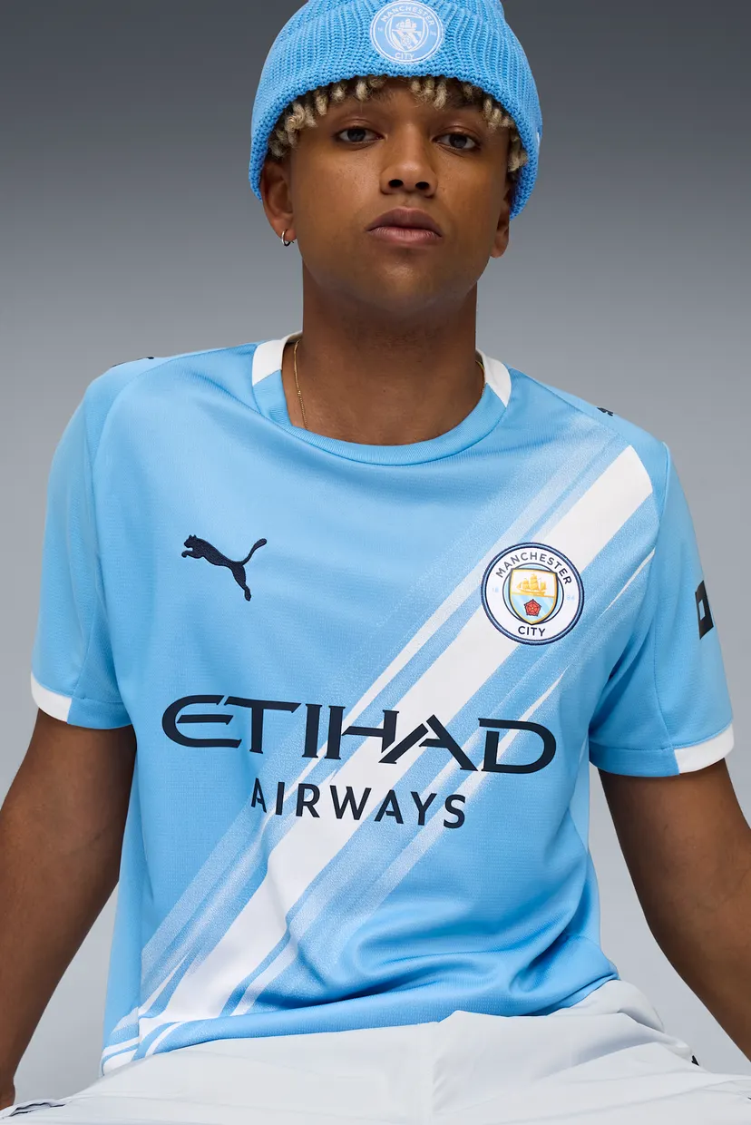 Чоловіча блакитна футболка Manchester City 25/26 Home Jersey Men 4