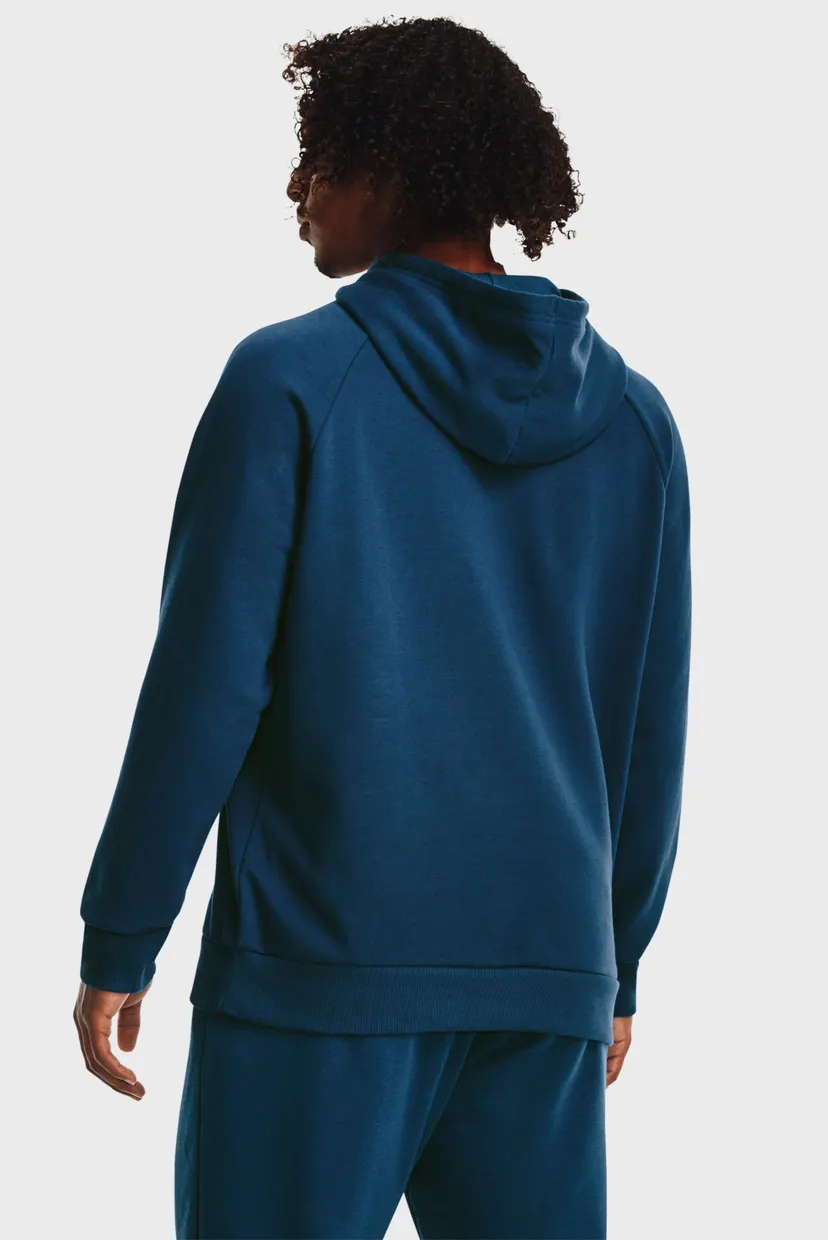 Чоловіче темно-синє худі UA Rival Fleece Logo HD 3