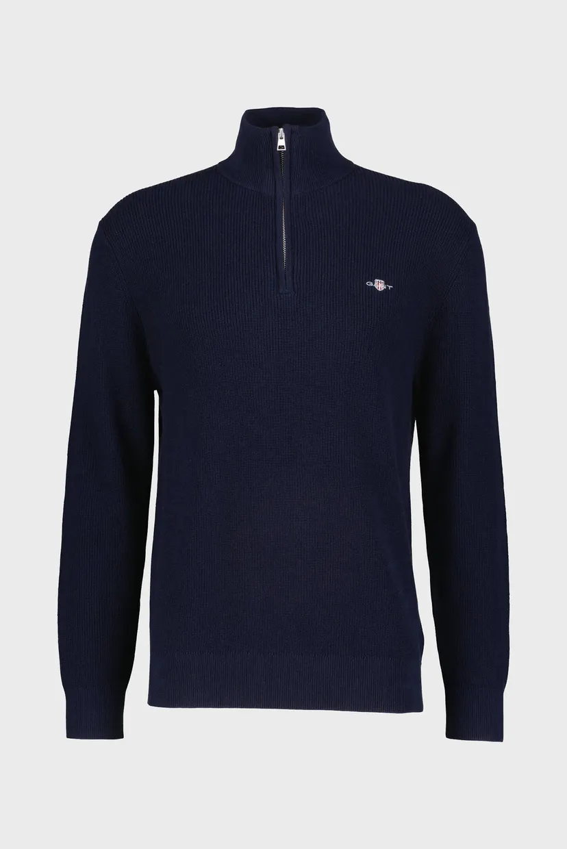 Чоловіча темно-синя кофта COTTON MERINO RIBBED HALF ZIP 5