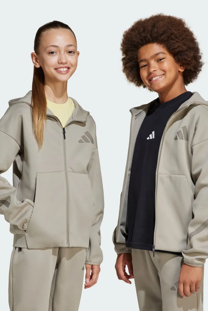 Дитяче бежеве худі adidas Z.N.E. Full-Zip Kids adidas JC7575 — MD
