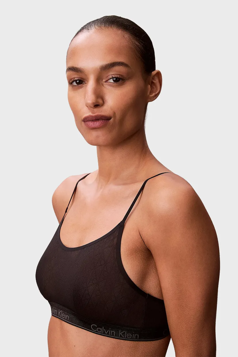 Женский черный бюстгальтер с узором UNLINED BRALETTE 5