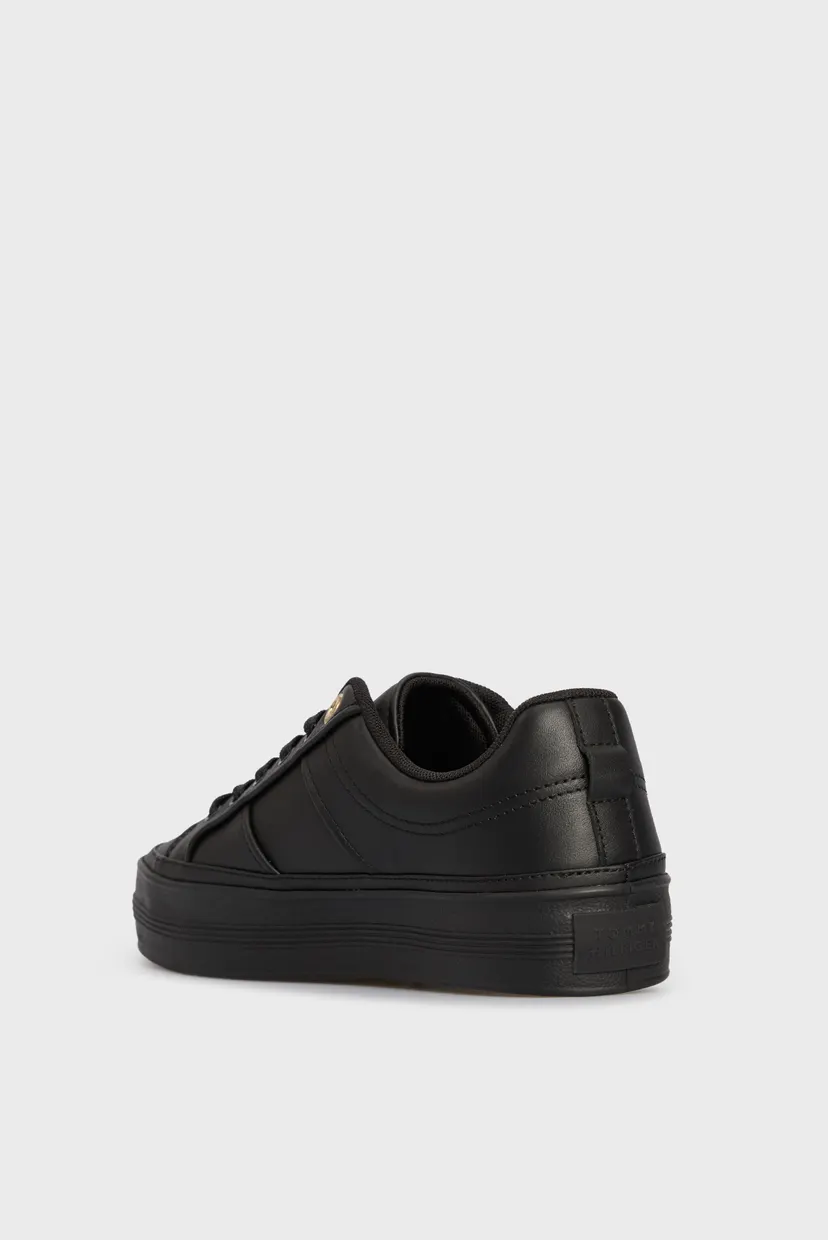 Женские черные кожаные сникерсы ESSENTIAL VULC SNEAKER MONOGRAM 5