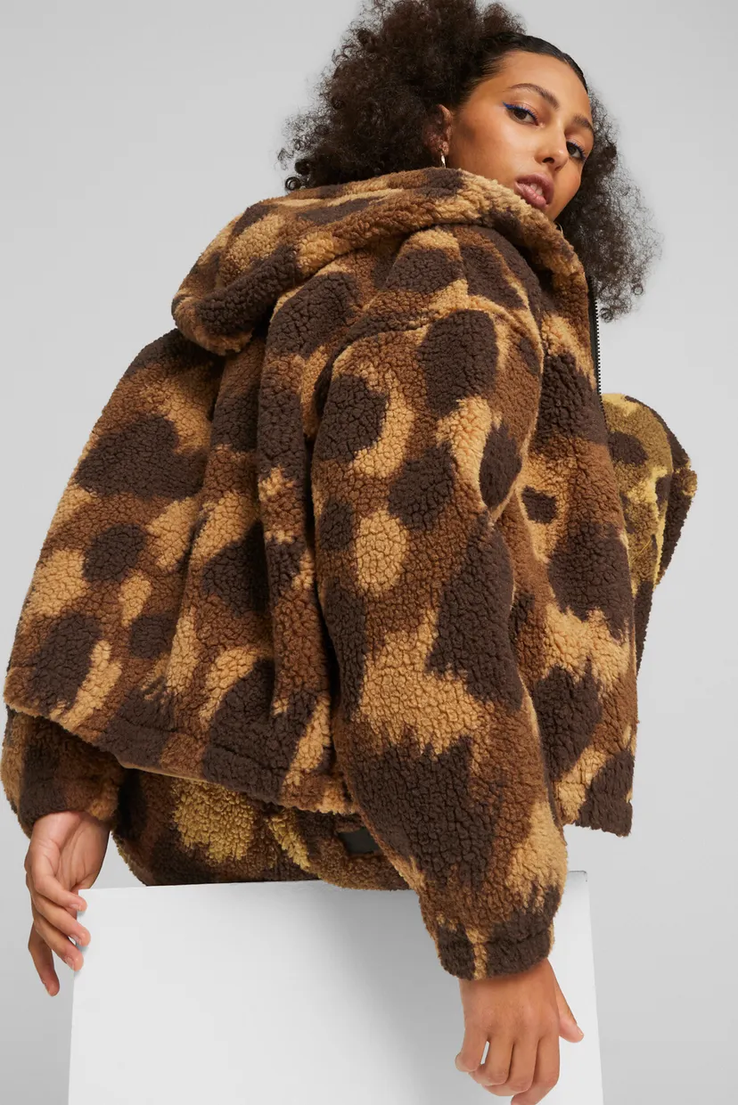 Жіноча коричнева куртка Downtown Women's Sherpa Jacket PUMA