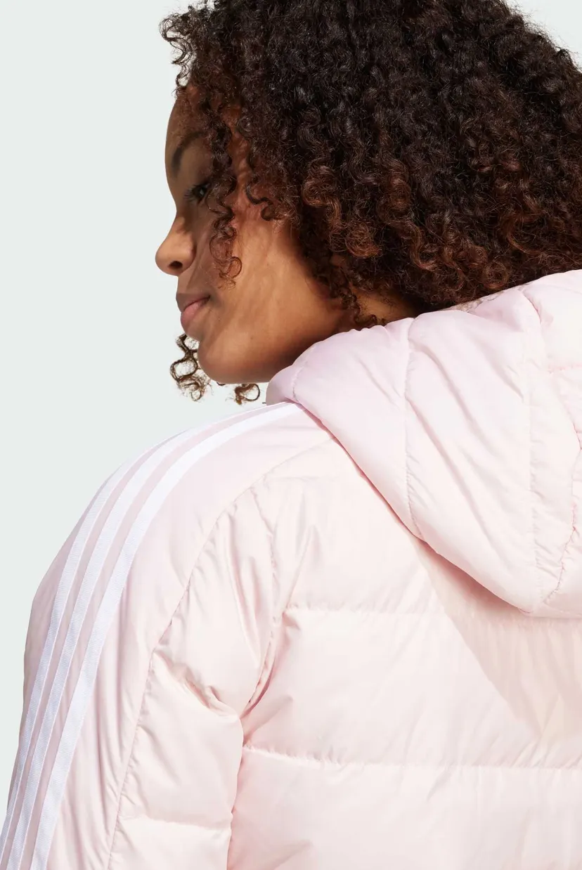 Жіночий пудровий пуховик Essentials 3-Stripes Light Down 5