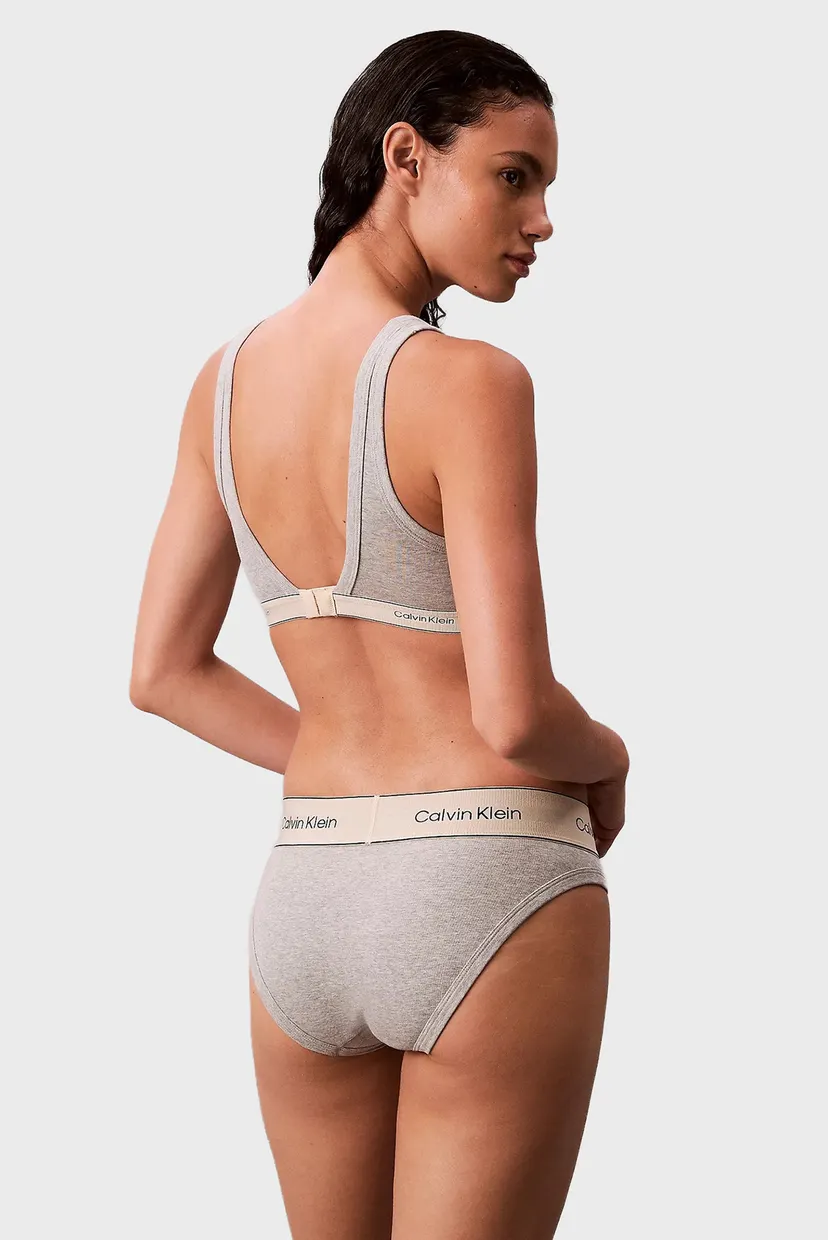 Женские серые трусики TANGA 3
