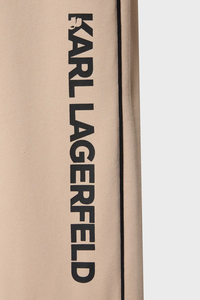 Женские бежевые спортивные брюки LOGO PIPING SWEATPANTS 3