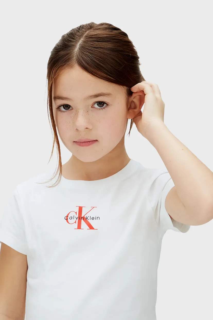 Детская белая футболка MICRO MONOGRAM 4