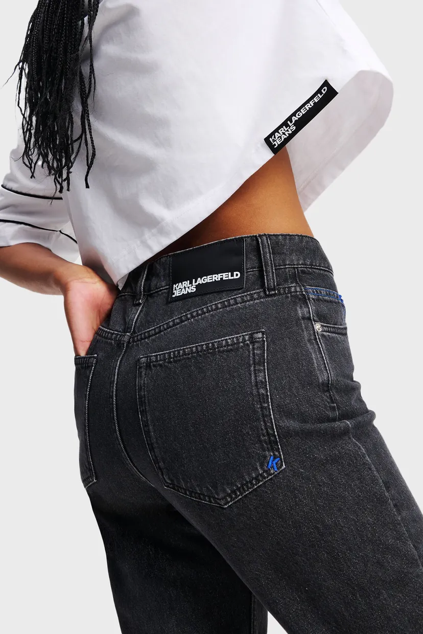 Женские черные джинсы klj mom denim 4