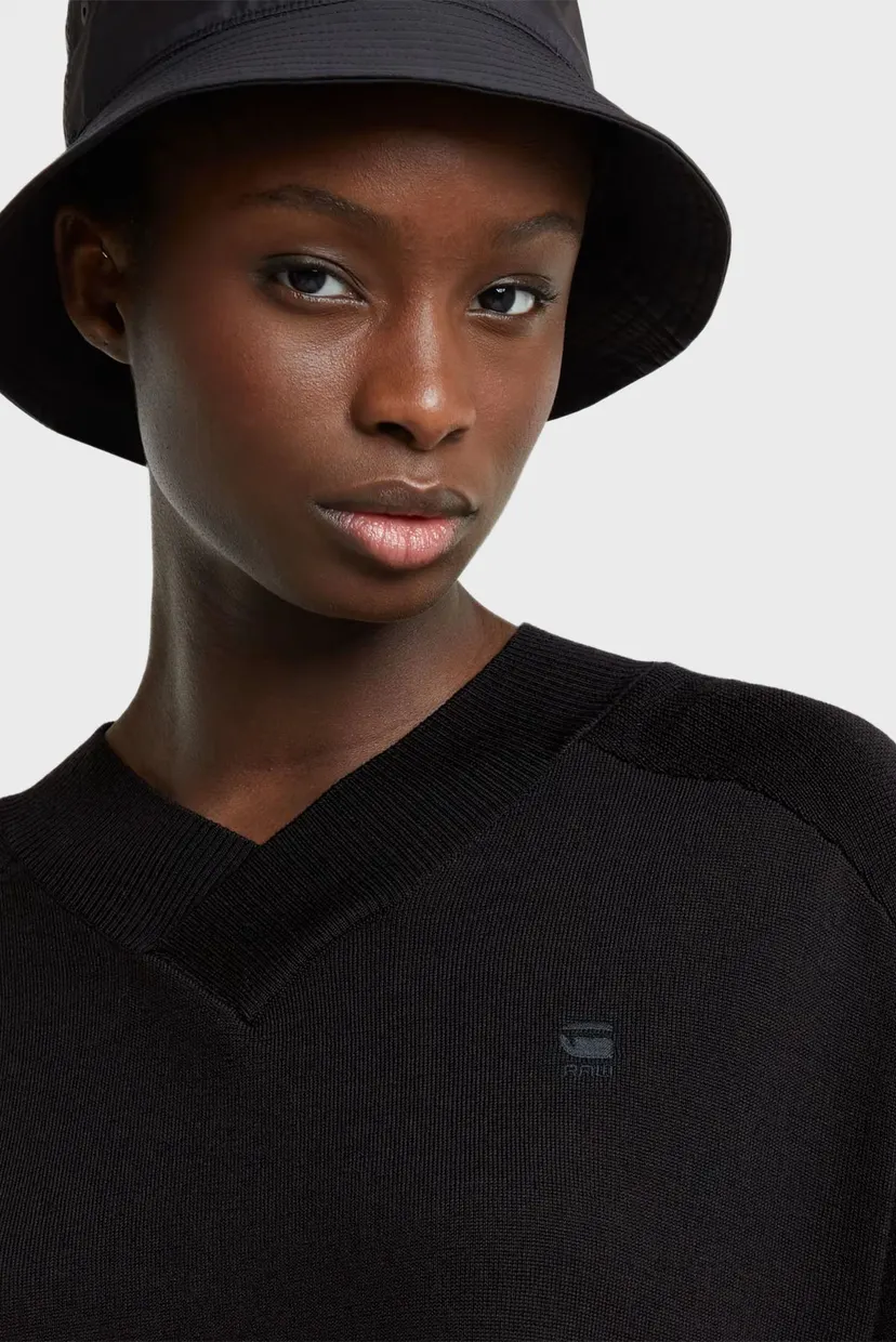 Женский черный шерстяной пуловер Core 4