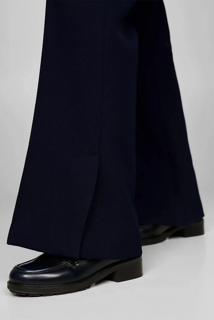 Женские темно-синие шерстяные брюки THC WOOL TWILL FLARE 5