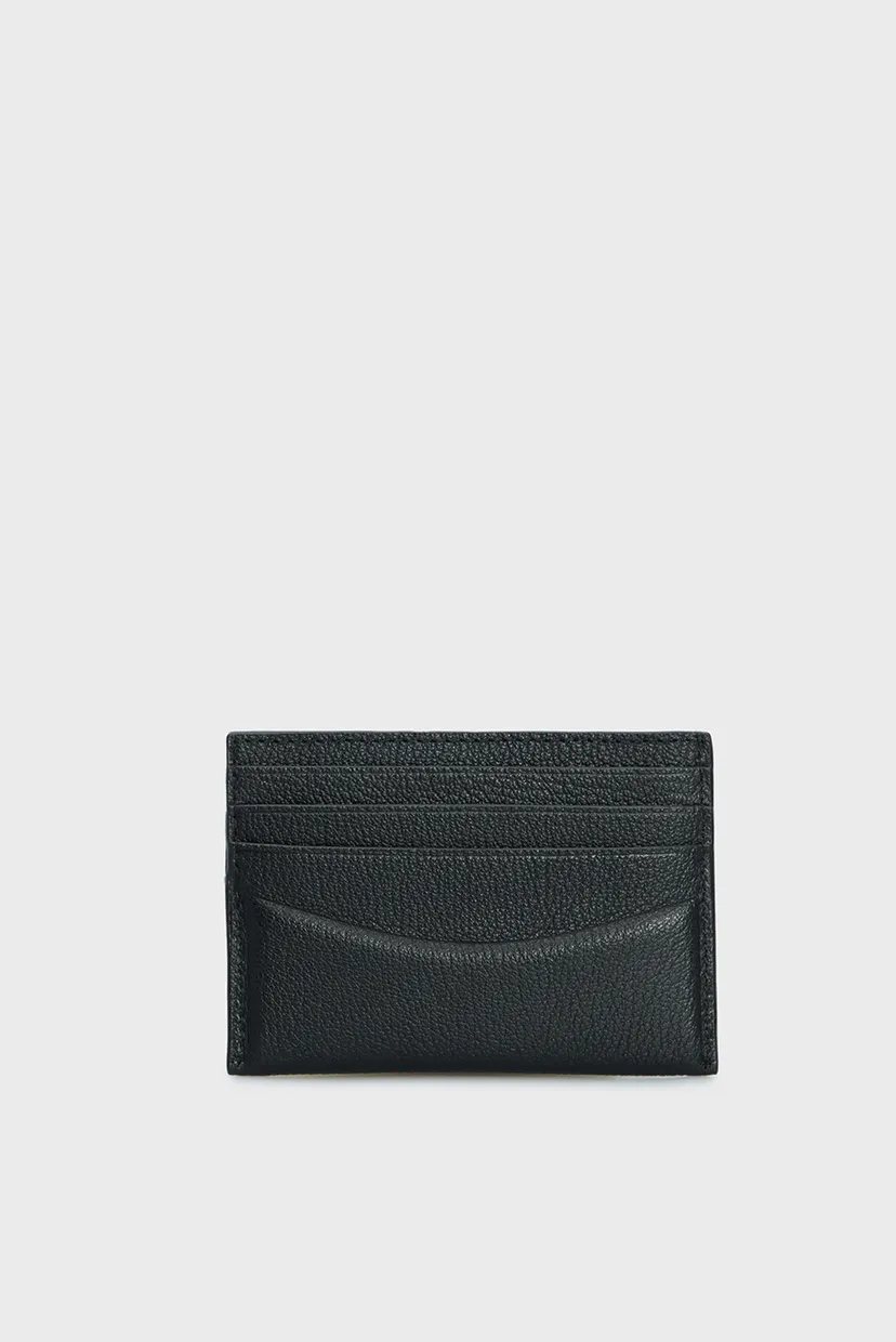 Мужской черный кожаный кардхолдер MINIMAL FOCUS CARDHOLDER 6CC 4