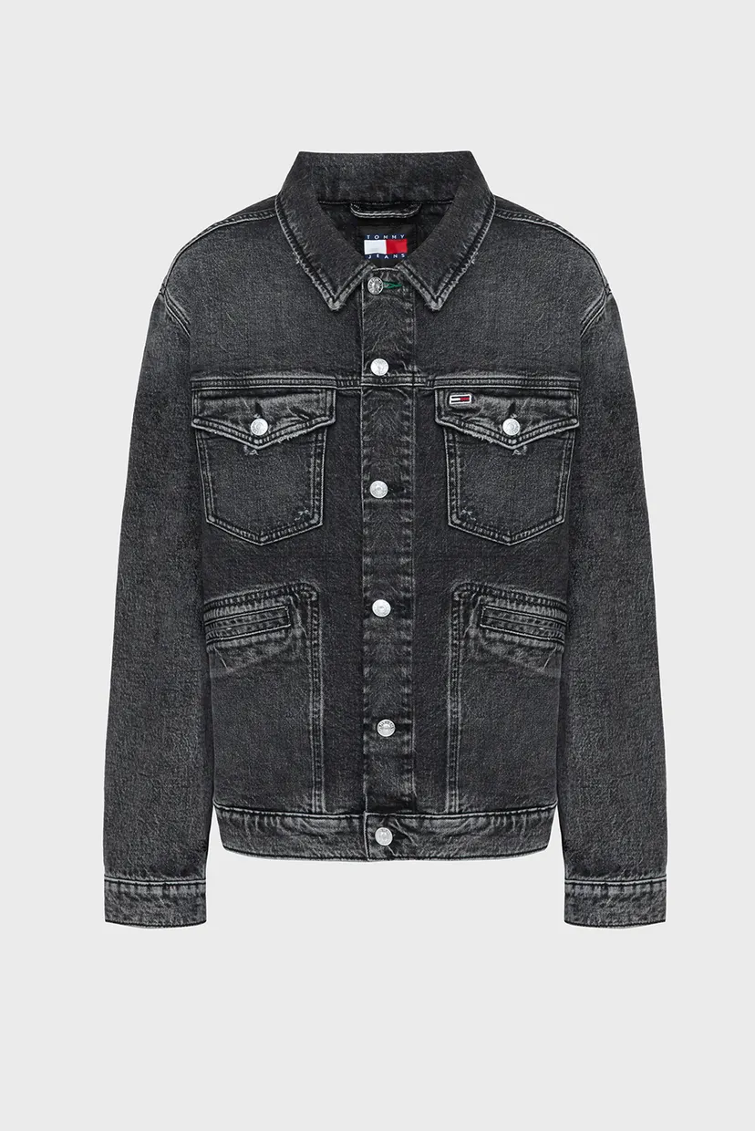 Чоловіча темно-сіра джинсова куртка ISAAC DENIM TRUCKER CH6187 5