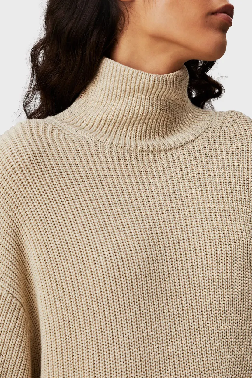 Женское бежевое платье CHUNKY LOOSE SWEATER 3
