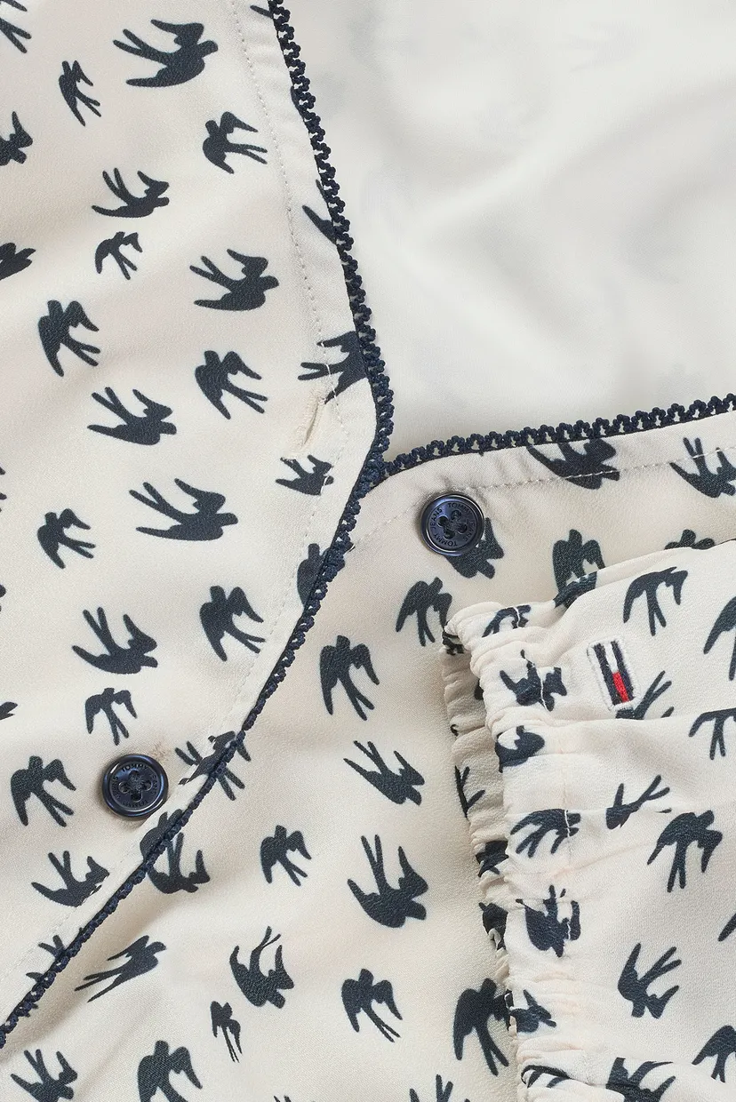 Жіночий білий топ з візерунком TJW CRP AOP SS BLOUSE 5