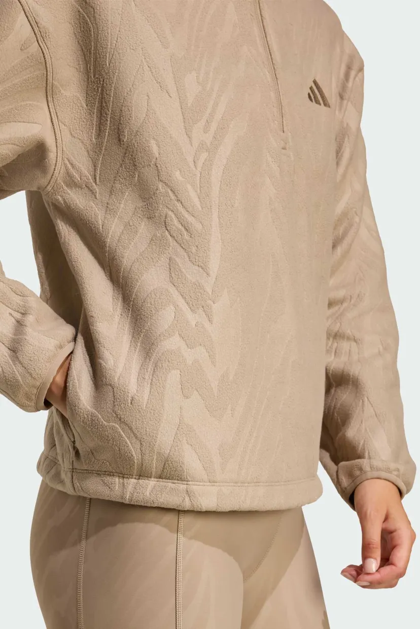 Жіноча бежева спортивна кофта AOP Polar Fleece 5