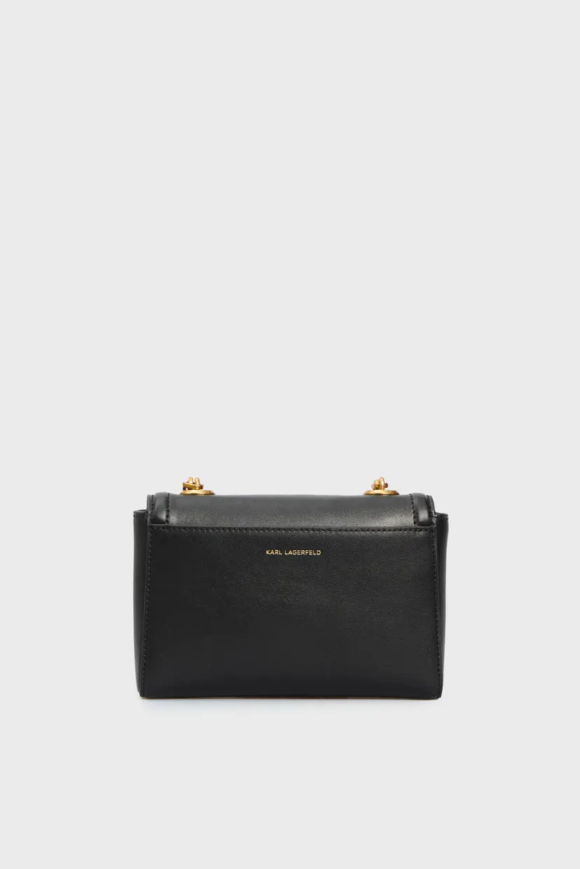 Жіноча чорна шкіряна сумка K AUTOGRAPH SM CROSSBODY 4