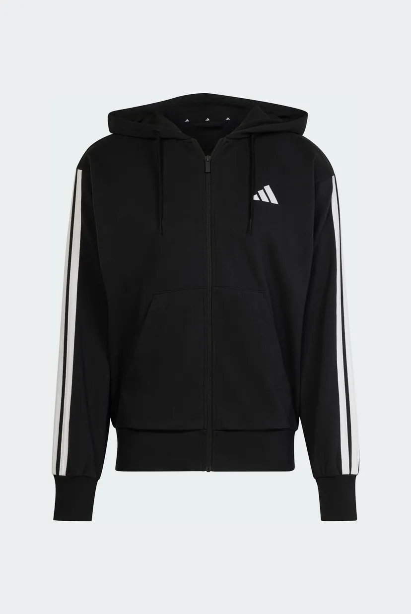 Мужское черное худи Essentials 3-Stripes French Terry 6