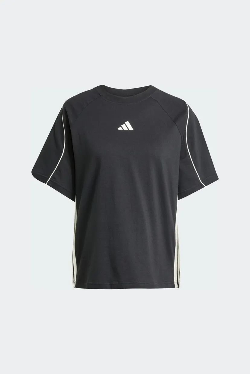 Жіноча чорна футболка Stadium 3-Stripes 6