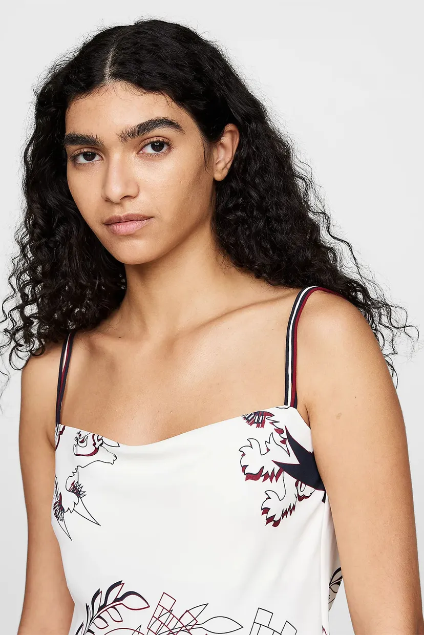 Жіноча біла сукня з візерунком THC SLICED CREST SLIP DRESS 4
