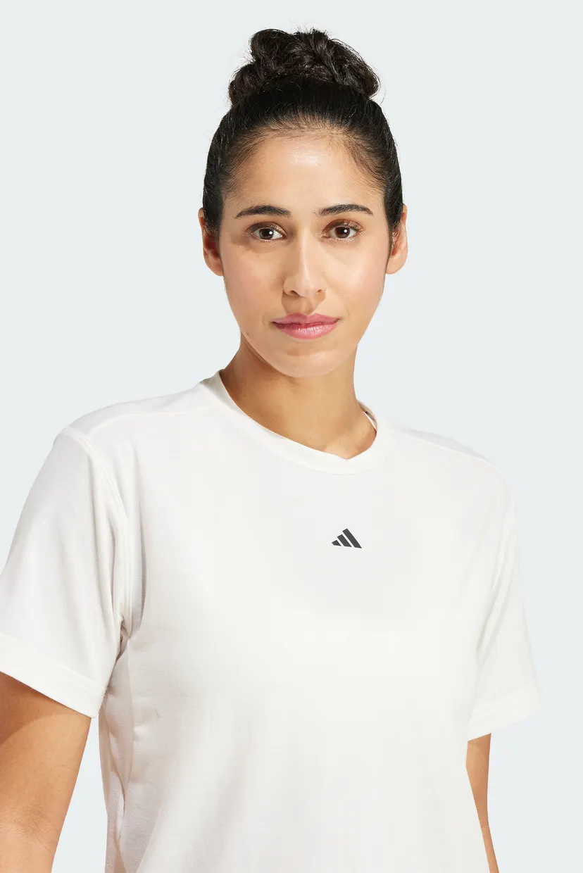 Жіноча біла футболка Power Back-Cutout 3-Stripes 5
