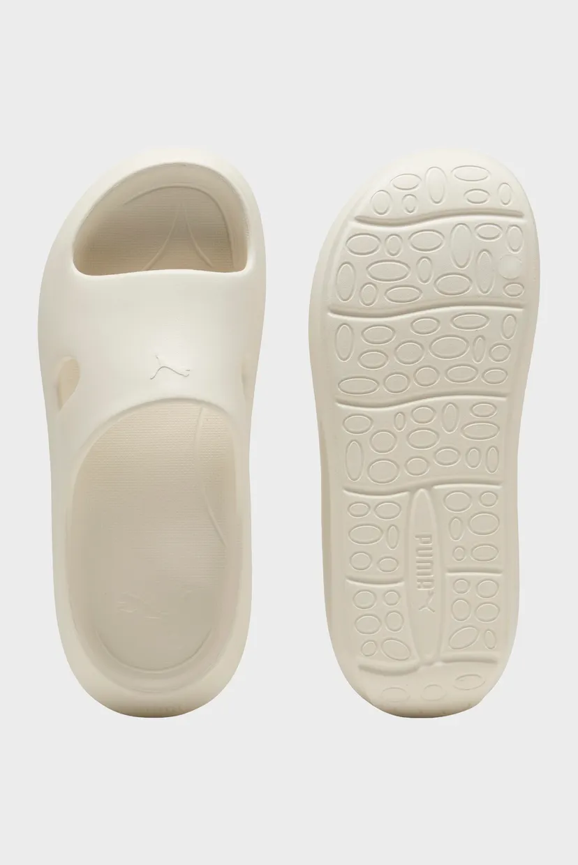 Женские белые слайдеры PUMA Flatter Slides Women 4