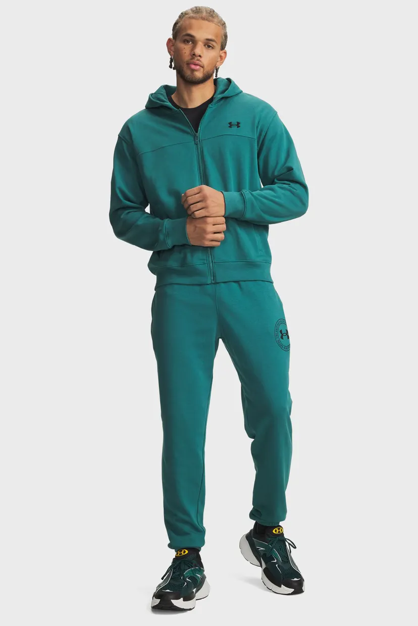 Мужские зеленые спортивные брюки UA Rival LW Graphic Jogger-GRN