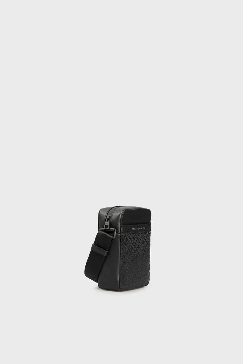 Чоловіча чорна сумка TH MONOGRAM MINI REPORTER 3