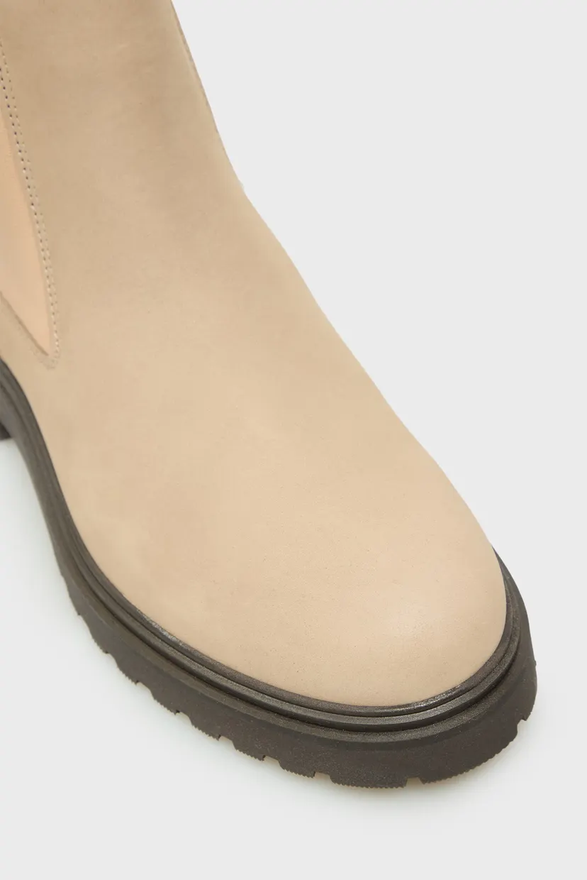 Женские бежевые нубуковые челси CLEATED 4