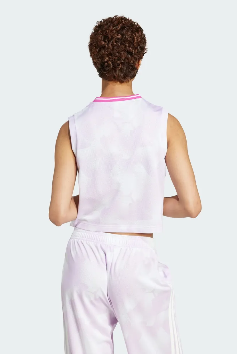Жіноча бузкова майка з візерунком Tiro Cut 3-Stripes Mesh 3