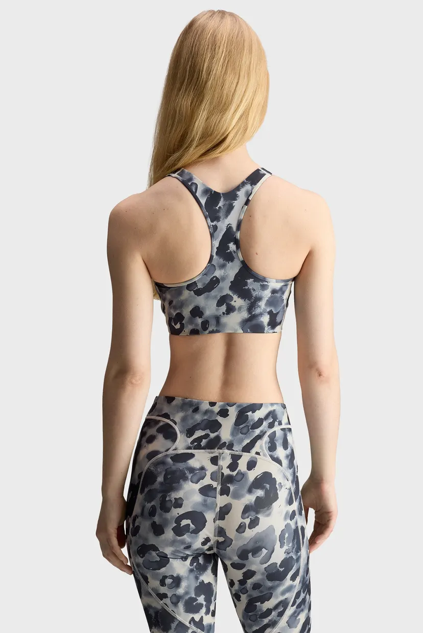Жіночий бежевий топ з візерунком adidas by Stella McCartney Power Impact Training Medium Support Printed 3