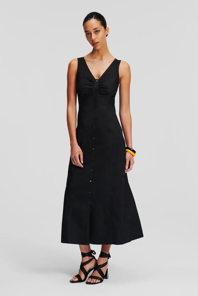 Женский черный сарафан COTTON DAY DRESS 3