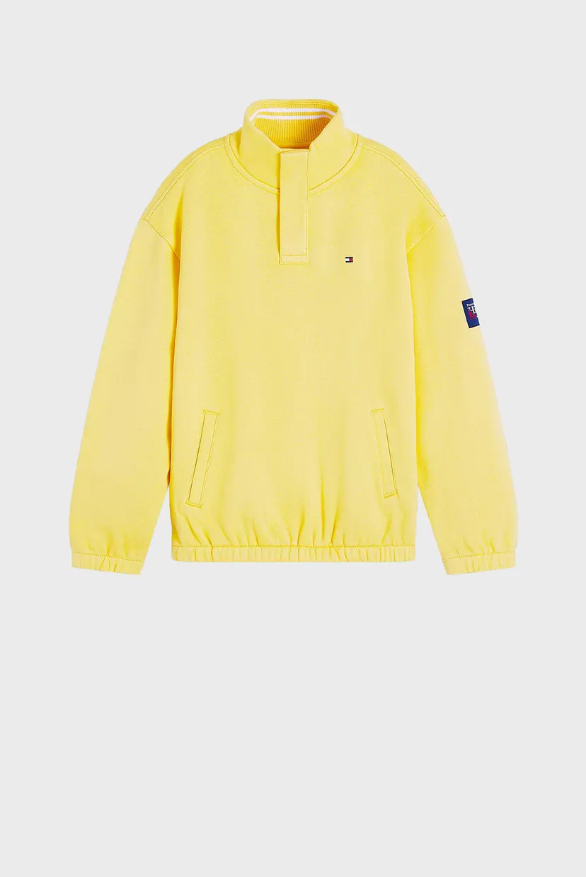 Детская желтая спортивная кофта BUTTON HIGH NECK SWEATSHIRT 5