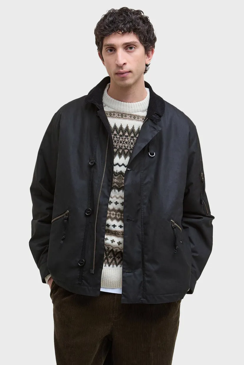 Мужская черная вощеная куртка Barbour MWX2478BK71 — MD-Fashion