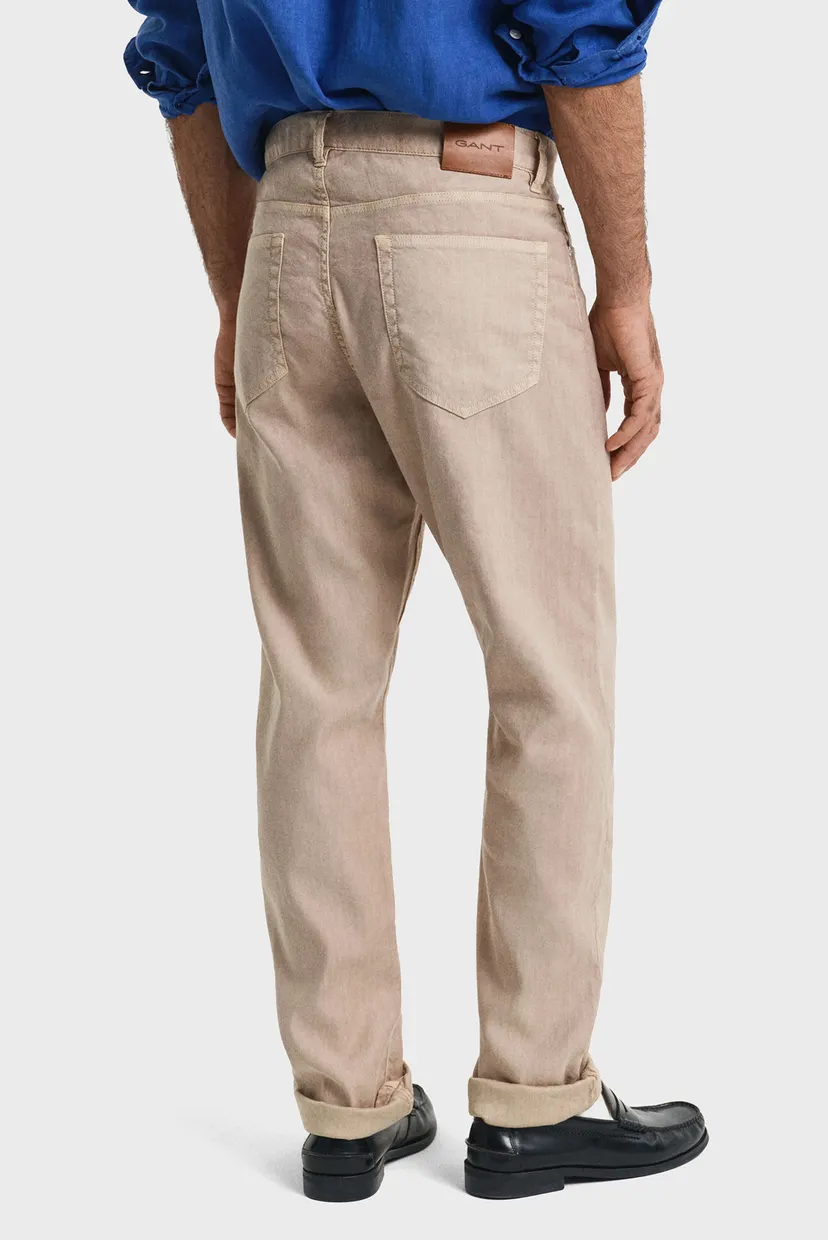 Чоловічі бежеві лляні джинси REG COT/LINEN JEANS 3