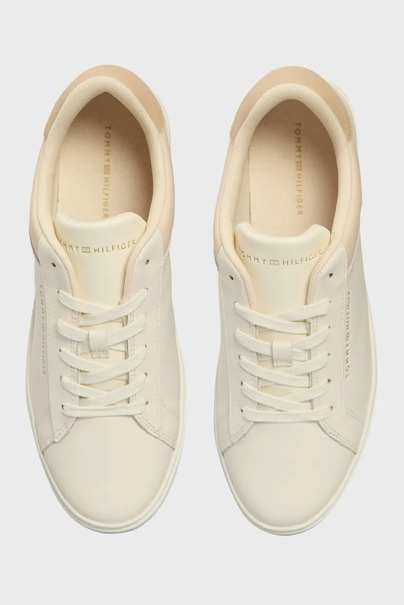 Женские бежевые кожаные сникерсы ESSENTIAL COURT SNEAKER 4