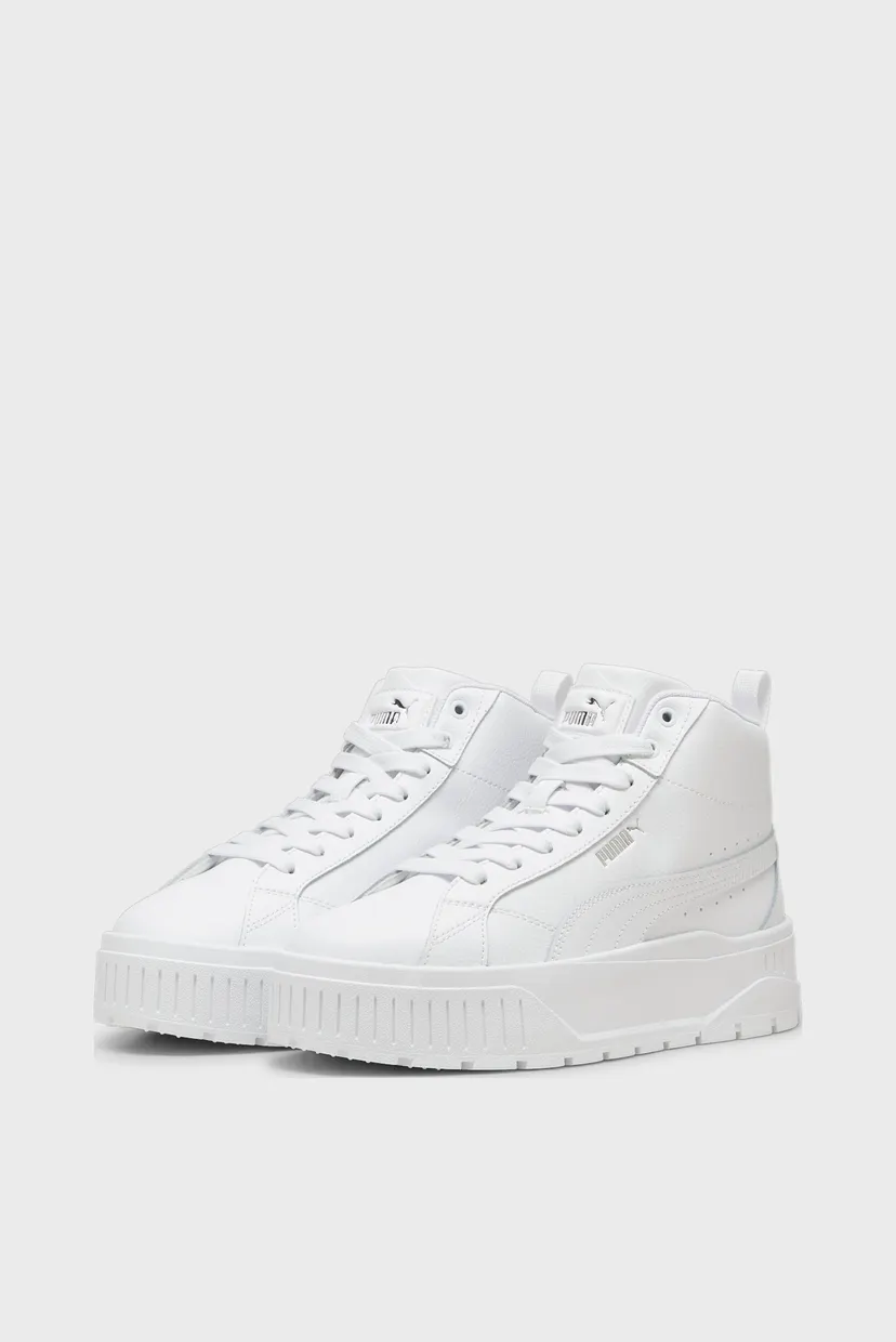 Женские белые кожаные кроссовки Karmen II Mid Sneakers Women 3