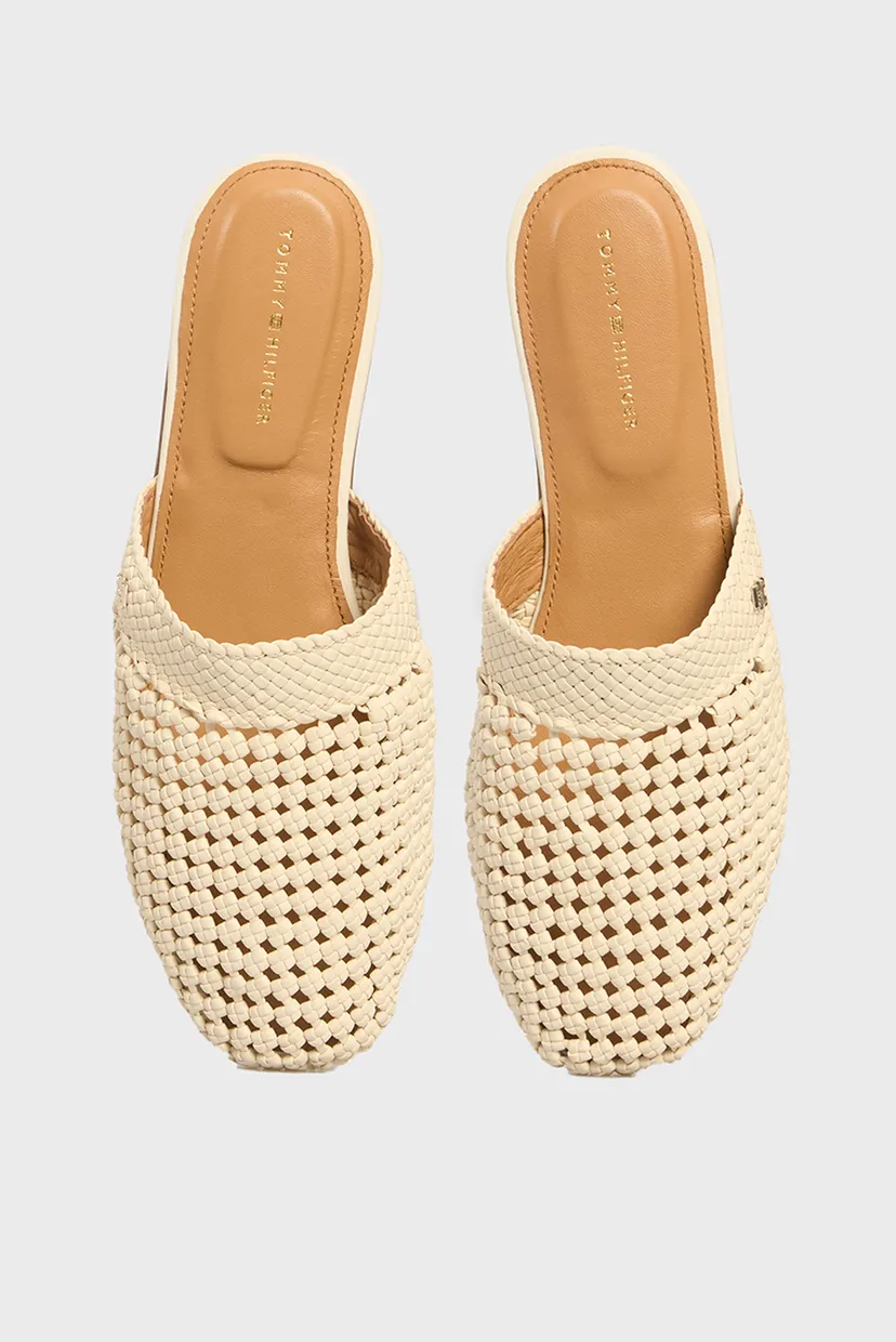 Женские белые мюли CROCHET MULE 4