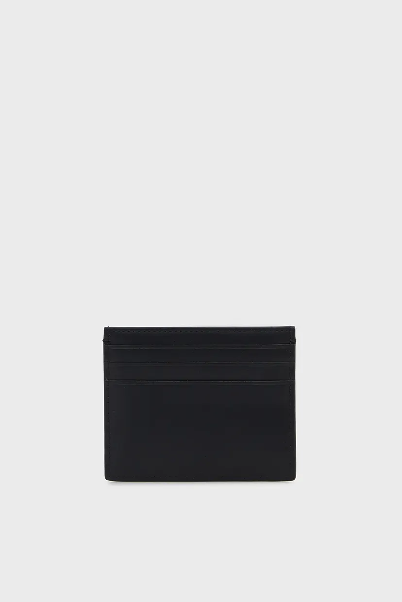 Чоловічий чорний шкіряний картхолдер RAISED CARDHOLDER 4