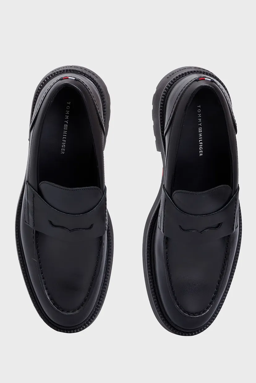 Чоловічі чорні шкіряні лофери HILFIGER COMFORT LWT LTH LOAFER 4