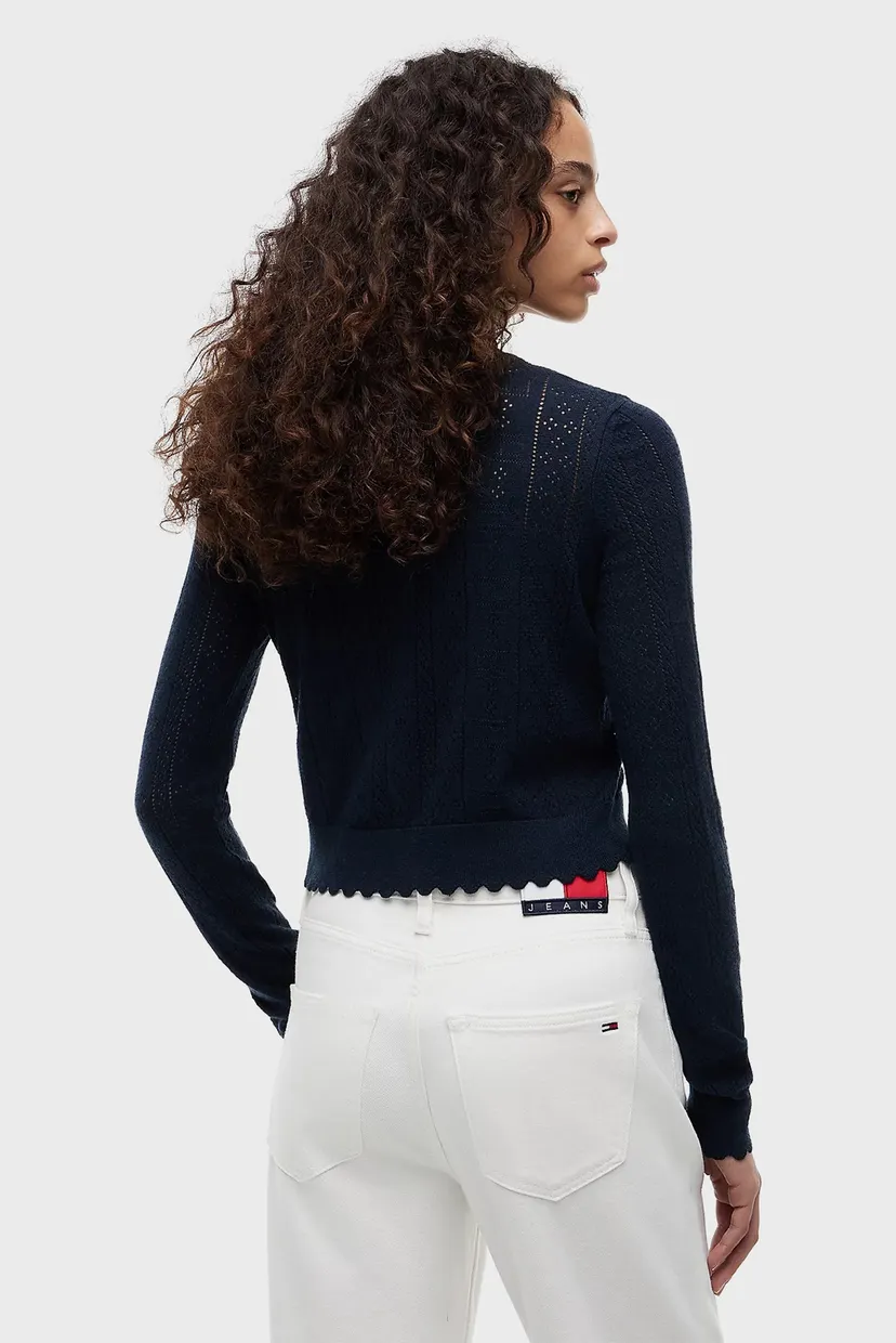 Жіночий темно-синій кардиган POINTELLE CARDIGAN 3