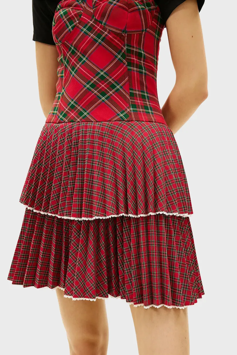 Жіноча червона картата сукня TOMMY GIRL TARTAN BUSTIER 4