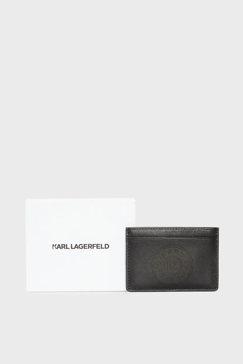 Жіночий чорний шкіряний кардхолдер CIRCLE CARDHOLDER 5