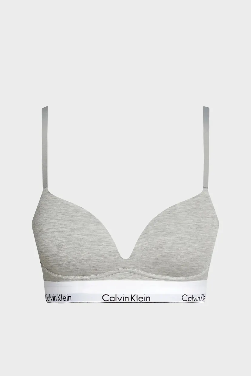 Женский серый бюстгальтер PLUNGE PUSH UP 5