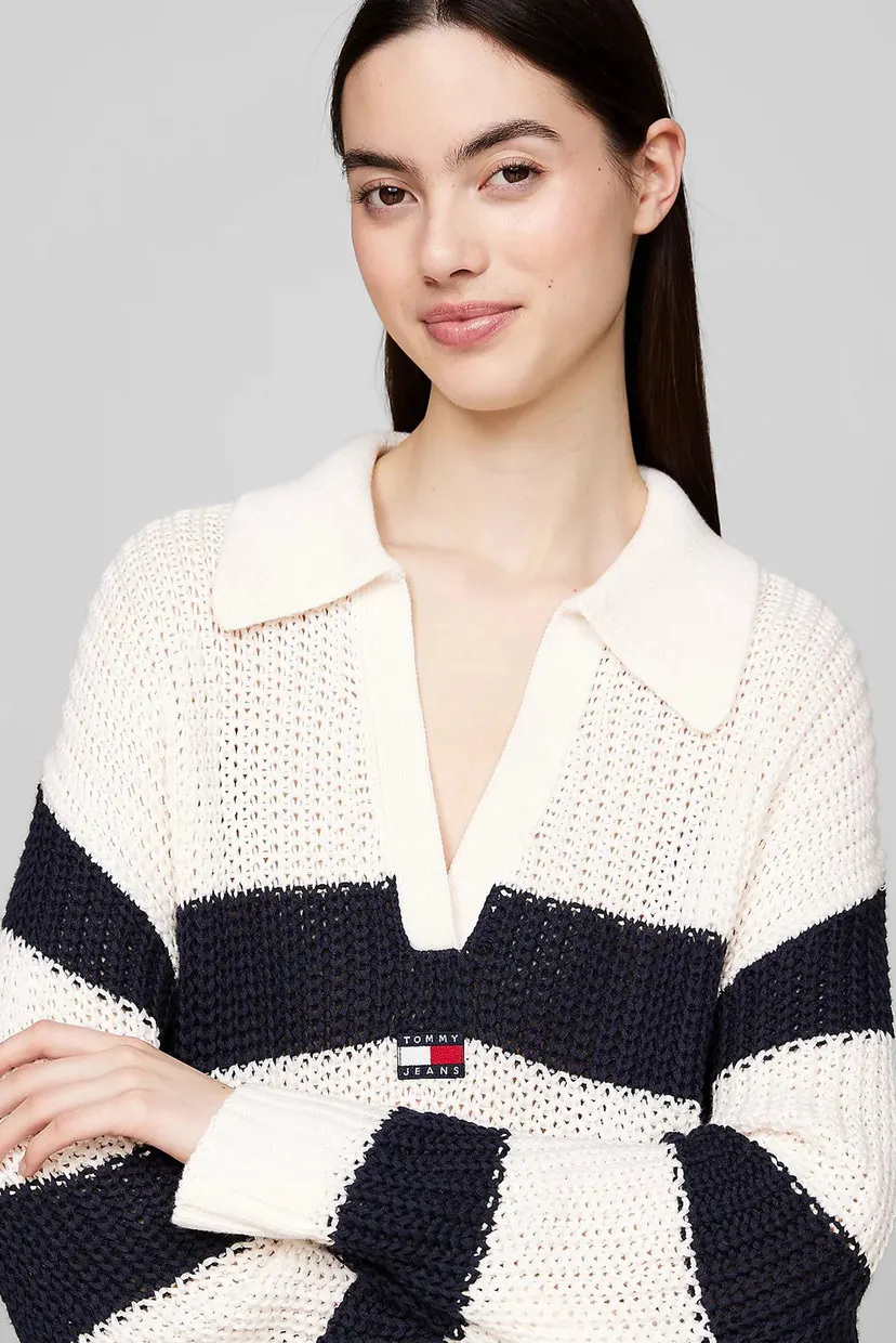 Жіночий пуловер у смужку TJW STRIPE RUGBY BADGE SWEATER 4
