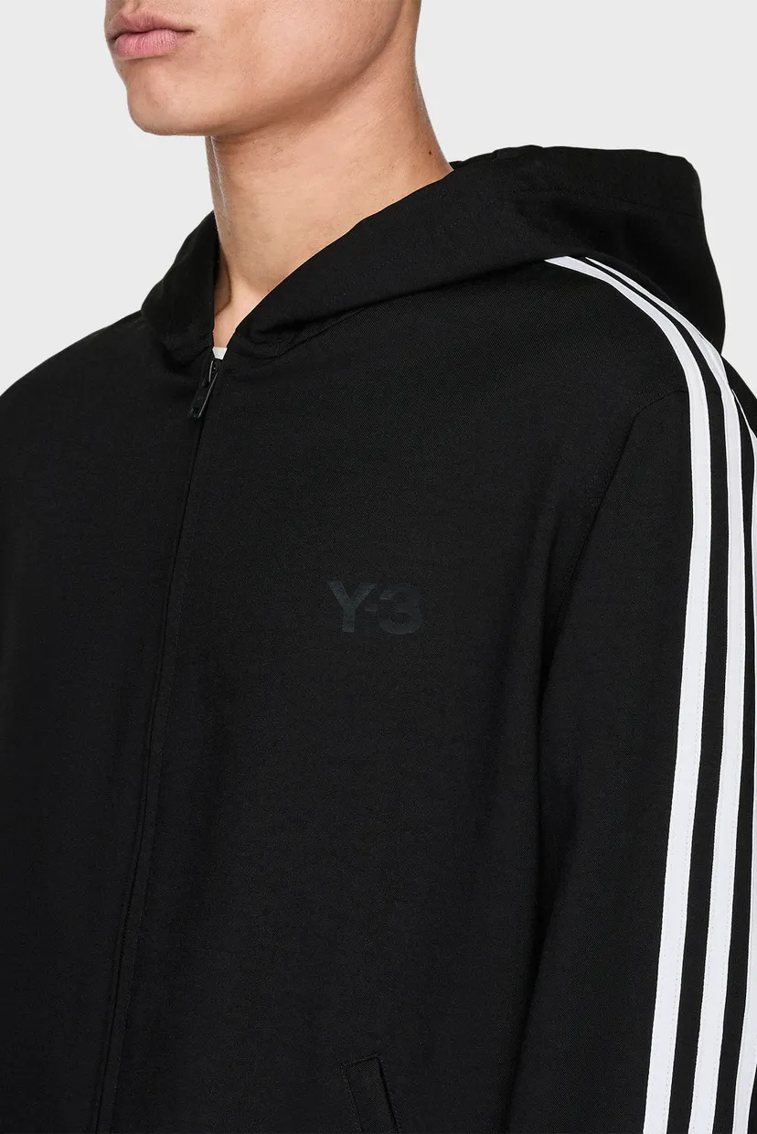 Чорна спортивна кофта Y-3 Track Top 3-Stripes (унісекс) 8