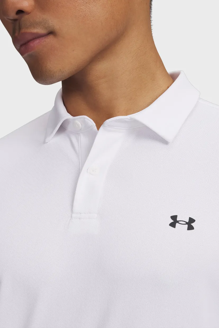 Чоловіче біле поло UA T2G Pique Polo-WHT 3