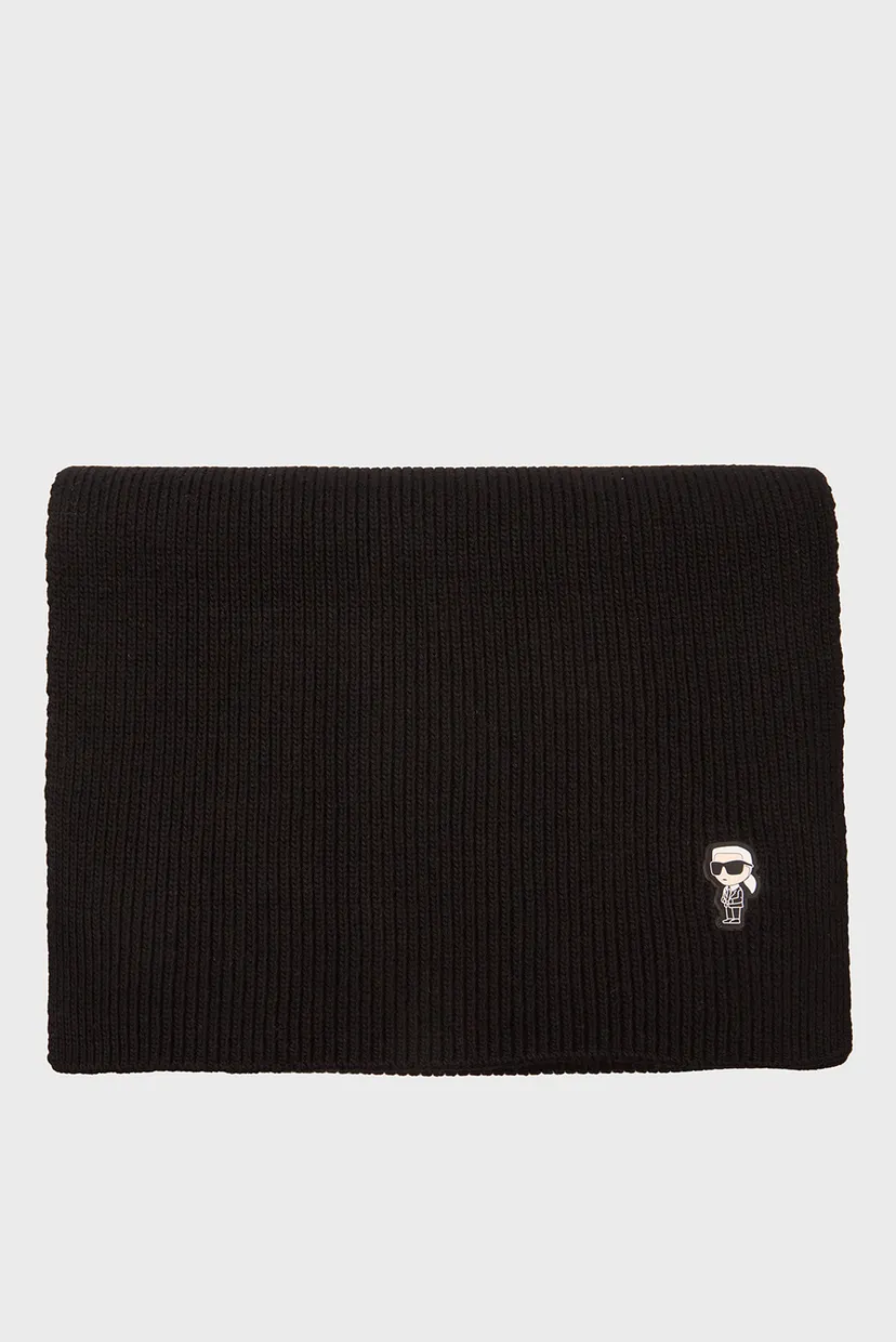 Женский черный шарф K IKONIK 2.0 KNIT SCARF 3