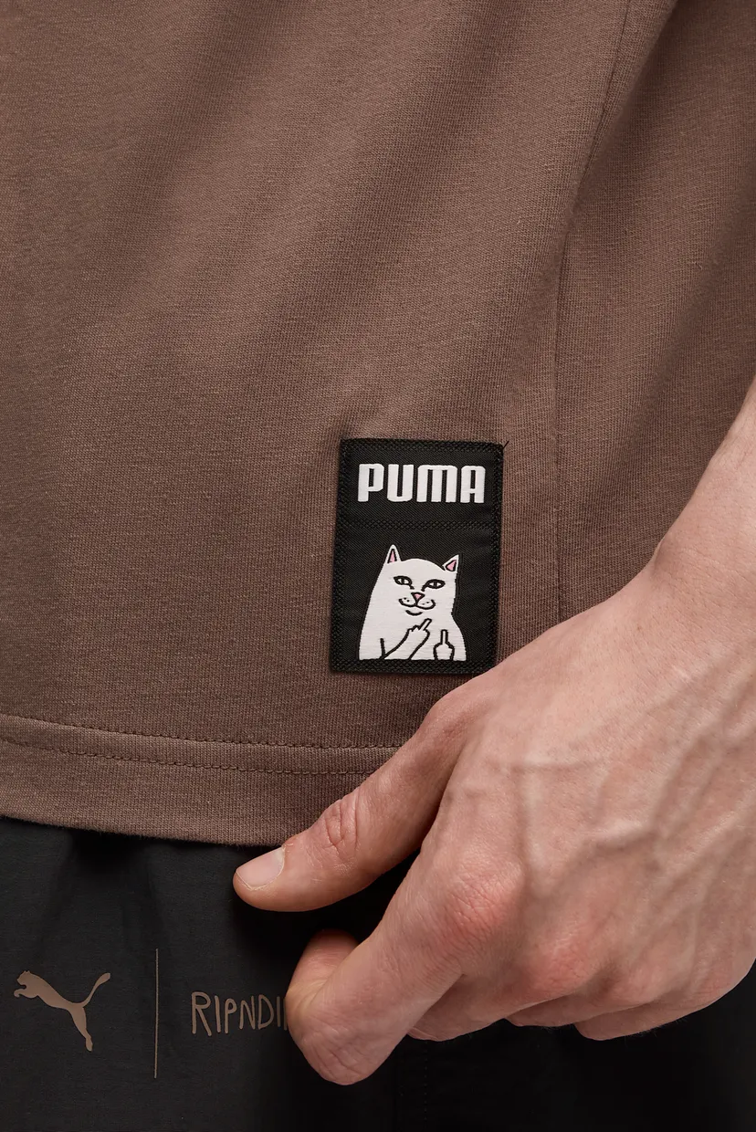 Чоловіча коричнева футболка PUMA x RIPNDIP Pocket Tee Men 5