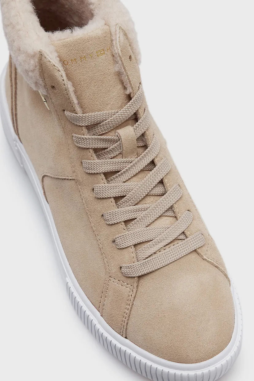 Женские бежевые замшевые хайтопы VULC SUEDE SNEAKER HI 4