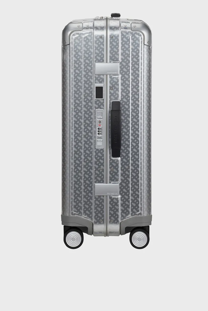 Серебристый чемодан 69 см LITE-BOX ALU / BOSS ALUMINIUM MONOGRAM 3